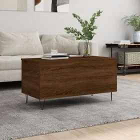 Mesa de centro madera contrachapada roble marrón 90x44,5x45 cm de , Mesas de centro - Ref: Foro24-830979, Precio: 68,90 €, De...