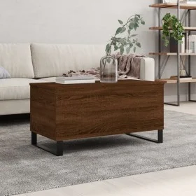 Couchtisch aus braunem Eichensperrholz, 90 x 44,5 x 45 cm von , Couchtisch - Ref: Foro24-830987, Preis: 61,94 €, Rabatt: %