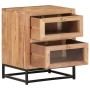 Mesita de noche de madera maciza de acacia 40x30x50 cm de vidaXL, Mesitas de noche - Ref: Foro24-323507, Precio: 107,29 €, De...