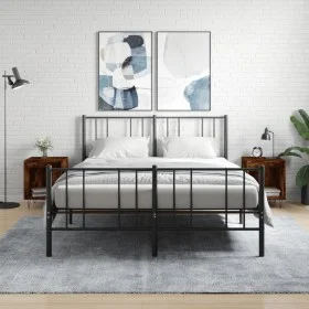Nightstands 2 pcs engineered wood smoked oak 40x35x50 cm by , Nightstands - Ref: Foro24-830727, Price: 44,73 €, Discount: %