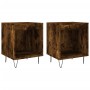 Nachttische 2 Stück, Holzwerkstoff, geräucherte Eiche, 40 x 35 x 50 cm von , Nachttische - Ref: Foro24-830727, Preis: 45,21 €...