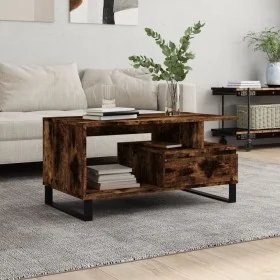 Couchtisch aus geräuchertem Eichensperrholz, 90 x 49 x 45 cm von , Couchtisch - Ref: Foro24-831033, Preis: 62,51 €, Rabatt: %