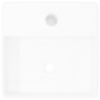 Square ceramic sink with faucet hole and white drain. by vidaXL, Sinks - Ref: Foro24-141940, Price: 60,90 €, Discount: %