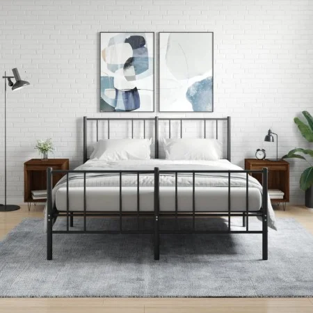 Nachttische, 2 Stück, Eichenbraun, Holzwerkstoff, 40 x 35 x 50 cm von , Nachttische - Ref: Foro24-830731, Preis: 45,86 €, Rab...