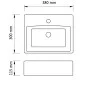 Quadratische Keramik-Spültischarmatur und Abflussloch weiß von vidaXL, Sinkt - Ref: Foro24-141940, Preis: 60,90 €, Rabatt: %
