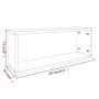 Cubic wall shelves 2 pcs gray Sonoma wood 60x15x23 cm by , Shelves and shelves - Ref: Foro24-815927, Price: 28,37 €, Discount: %