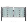 Black garden fence gate 300x175 cm by vidaXL, garden gates - Ref: Foro24-141692, Price: 533,11 €, Discount: %