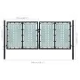 Schwarzes Gartenzauntor 300x175 cm von vidaXL, Gartentore - Ref: Foro24-141692, Preis: 523,62 €, Rabatt: %