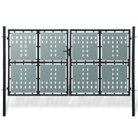 Black garden fence gate 300x250 cm by vidaXL, garden gates - Ref: Foro24-141695, Price: 521,63 €, Discount: %