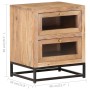 Mesita de noche de madera maciza de acacia 40x30x50 cm de vidaXL, Mesitas de noche - Ref: Foro24-323507, Precio: 107,29 €, De...