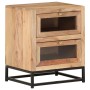 Mesita de noche de madera maciza de acacia 40x30x50 cm de vidaXL, Mesitas de noche - Ref: Foro24-323507, Precio: 107,29 €, De...