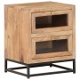 Mesita de noche de madera maciza de acacia 40x30x50 cm de vidaXL, Mesitas de noche - Ref: Foro24-323507, Precio: 107,29 €, De...