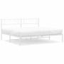 Metallbettgestell mit weißem Kopfteil 183x213 cm von , Betten und Lattenroste - Ref: Foro24-372331, Preis: 98,99 €, Rabatt: %