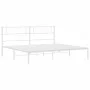 Metal bed frame with white headboard 183x213 cm by , Beds and slatted bases - Ref: Foro24-372331, Price: 97,61 €, Discount: %