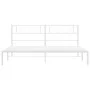 Metal bed frame with white headboard 183x213 cm by , Beds and slatted bases - Ref: Foro24-372331, Price: 97,61 €, Discount: %