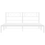 Metallbettgestell mit weißem Kopfteil 183x213 cm von , Betten und Lattenroste - Ref: Foro24-372331, Preis: 98,99 €, Rabatt: %