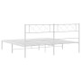 Metallbettgestell mit weißem Kopfteil 183x213 cm von , Betten und Lattenroste - Ref: Foro24-372331, Preis: 98,99 €, Rabatt: %