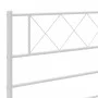 Metal bed frame with white headboard 183x213 cm by , Beds and slatted bases - Ref: Foro24-372331, Price: 97,61 €, Discount: %