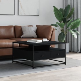 Black engineered wood coffee table 80x80x45 cm by , Coffee table - Ref: Foro24-835289, Price: 99,61 €, Discount: %