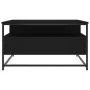 Black engineered wood coffee table 80x80x45 cm by , Coffee table - Ref: Foro24-835289, Price: 98,09 €, Discount: %