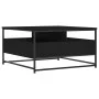 Black engineered wood coffee table 80x80x45 cm by , Coffee table - Ref: Foro24-835289, Price: 98,09 €, Discount: %