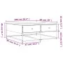 Black engineered wood coffee table 100x99x40 cm by , Coffee table - Ref: Foro24-835294, Price: 86,16 €, Discount: %