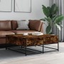Mesa de centro madera de ingeniería roble ahumado 100x99x40 cm de , Mesas de centro - Ref: Foro24-835296, Precio: 76,33 €, De...