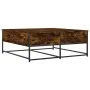 Mesa de centro madera de ingeniería roble ahumado 100x99x40 cm de , Mesas de centro - Ref: Foro24-835296, Precio: 75,35 €, De...