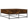 Mesa de centro madera de ingeniería roble ahumado 100x99x40 cm de , Mesas de centro - Ref: Foro24-835296, Precio: 76,33 €, De...