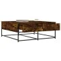 Mesa de centro madera de ingeniería roble ahumado 100x99x40 cm de , Mesas de centro - Ref: Foro24-835296, Precio: 75,35 €, De...