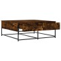 Mesa de centro madera de ingeniería roble ahumado 100x99x40 cm de , Mesas de centro - Ref: Foro24-835296, Precio: 76,33 €, De...