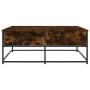Mesa de centro madera de ingeniería roble ahumado 100x99x40 cm de , Mesas de centro - Ref: Foro24-835296, Precio: 76,33 €, De...