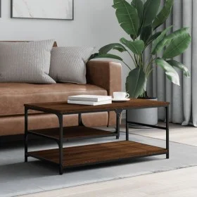 Brown oak engineered wood coffee table 90x49x40 cm by , Coffee table - Ref: Foro24-835313, Price: 55,49 €, Discount: %