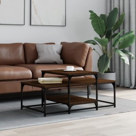 Brown oak engineered wood coffee table 102x60x45 cm by , Coffee table - Ref: Foro24-835318, Price: 46,27 €, Discount: %