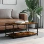 Smoked oak engineered wood coffee table 90x49x40 cm by , Coffee table - Ref: Foro24-835311, Price: 54,58 €, Discount: %