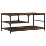 Smoked oak engineered wood coffee table 90x49x40 cm by , Coffee table - Ref: Foro24-835311, Price: 54,58 €, Discount: %