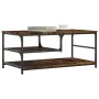 Smoked oak engineered wood coffee table 90x49x40 cm by , Coffee table - Ref: Foro24-835311, Price: 54,58 €, Discount: %