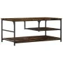 Smoked oak engineered wood coffee table 90x49x40 cm by , Coffee table - Ref: Foro24-835311, Price: 54,58 €, Discount: %