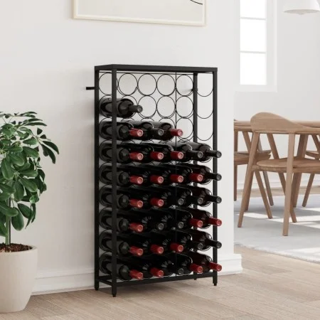 Botellero para 45 botellas hierro forjado negro 54x18x100 cm de , Botelleros - Ref: Foro24-358367, Precio: 104,83 €, Descuent...