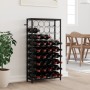 Weinregal für 45 Flaschen, schwarzes Schmiedeeisen, 54 x 18 x 100 cm von , Weinregale - Ref: Foro24-358367, Preis: 88,34 €, R...