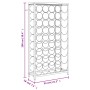 Weinregal für 45 Flaschen, schwarzes Schmiedeeisen, 54 x 18 x 100 cm von , Weinregale - Ref: Foro24-358367, Preis: 88,34 €, R...