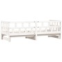 Sofá cama nido madera maciza de pino blanco 80x200 cm