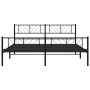 Bettgestell mit Kopf- und Fußteil aus schwarzem Metall, 180 x 200 cm von , Betten und Lattenroste - Ref: Foro24-372201, Preis...