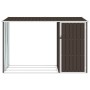Brauner Gartenschuppen aus verzinktem Stahl für Brennholz, 245 x 98 x 159 cm von , Schuppen - Ref: Foro24-46296, Preis: 159,8...