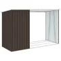 Brauner Gartenschuppen aus verzinktem Stahl für Brennholz, 245 x 98 x 159 cm von , Schuppen - Ref: Foro24-46296, Preis: 153,5...