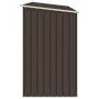 Brauner Gartenschuppen aus verzinktem Stahl für Brennholz, 245 x 98 x 159 cm von , Schuppen - Ref: Foro24-46296, Preis: 153,5...