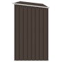 Brauner Gartenschuppen aus verzinktem Stahl für Brennholz, 245 x 98 x 159 cm von , Schuppen - Ref: Foro24-46296, Preis: 159,8...