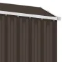 Brauner Gartenschuppen aus verzinktem Stahl für Brennholz, 245 x 98 x 159 cm von , Schuppen - Ref: Foro24-46296, Preis: 153,5...