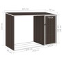 Brauner Gartenschuppen aus verzinktem Stahl für Brennholz, 245 x 98 x 159 cm von , Schuppen - Ref: Foro24-46296, Preis: 159,8...