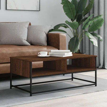 Brown oak engineered wood coffee table 100x51x40 cm by , Coffee table - Ref: Foro24-835353, Price: 49,73 €, Discount: %